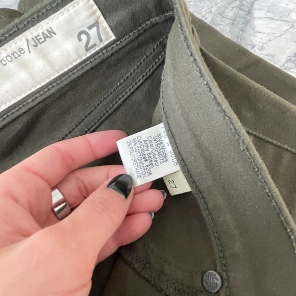 Rag & Bone Legging Skinny Jeans Army Green Size 27 - Picture 6 of 6